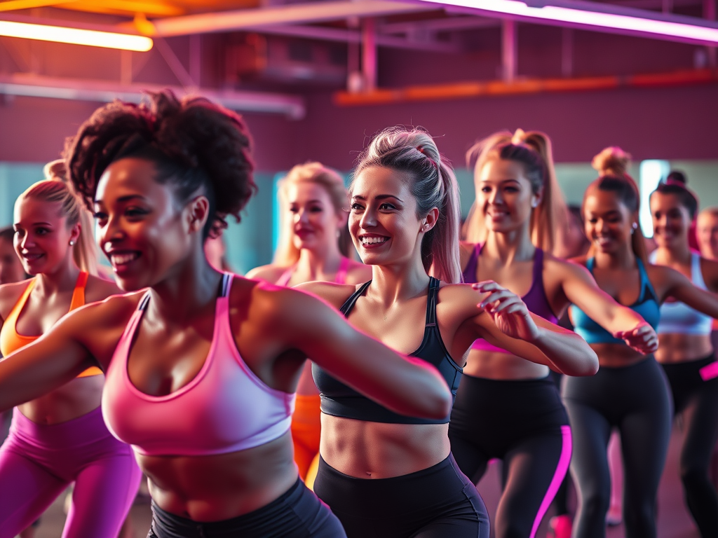 aerobic class neon 2 aerobic class neon 2